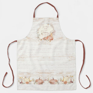Tablier Chute Florale Citrouille Champignons Donner Merci