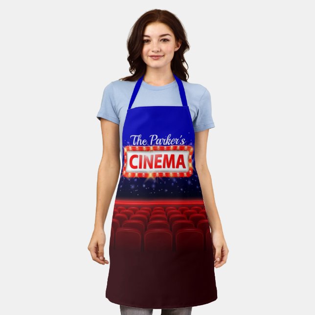 Tablier Cinéma Personnalisé Cinéma Salle Familiale (Porté)