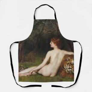 Tablier Circé (Femme avec chats sauvages) (par John Collie