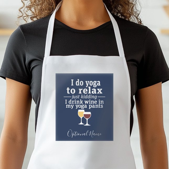 Tablier Citation de vin amusant - Je bois du vin dans un p (Personalized Kitchen Apron)