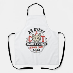Tablier Citation drôle de propriétaire de chat Design de g