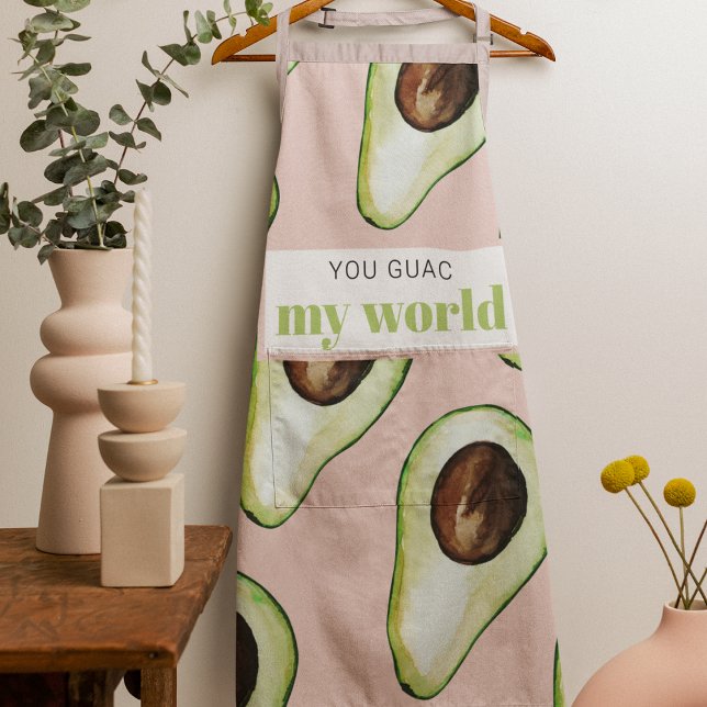 Tablier Citation Moderne Pastel Rose Et Vert Avocado Amusa (Créateur téléchargé)