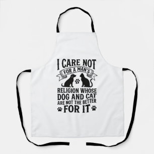 Tablier Citation Religion Chien Chat Vintage Design Amoure