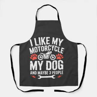 Tablier Citation sarcastique de chien de moto Humour de ch