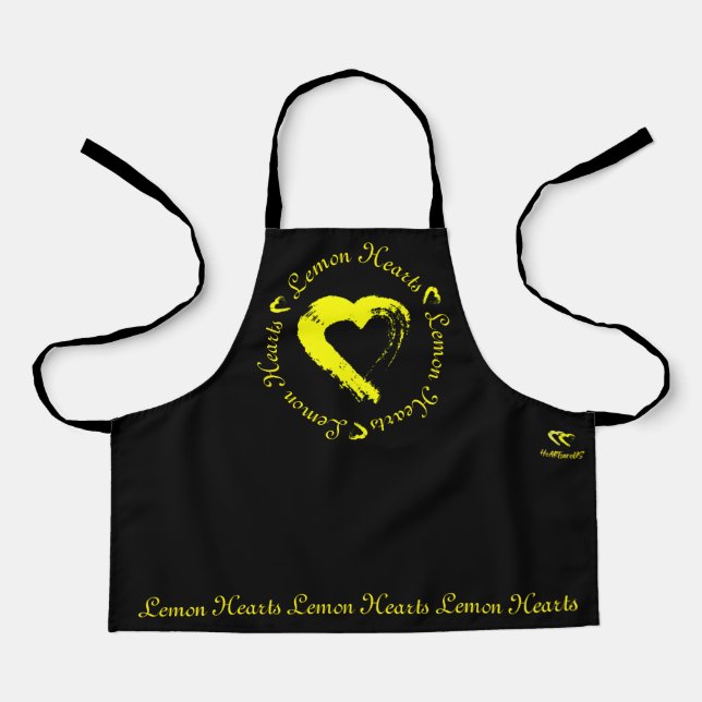 Tablier Citron Coeurs (Recto)