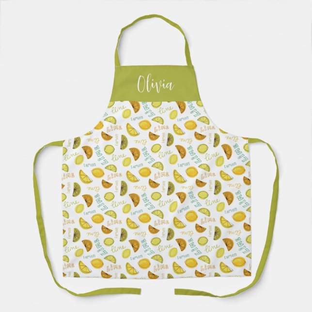Tablier Citron et citron vert Motif (Recto)
