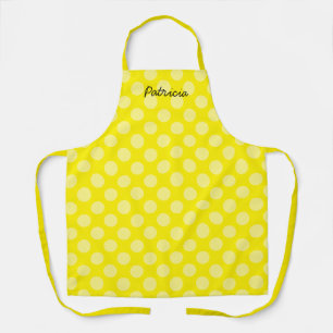 Tablier Citron Jaune Pois Nom Fête Cadeau Favoriser Cool