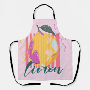 Tablier Citron Limon Rose Italien