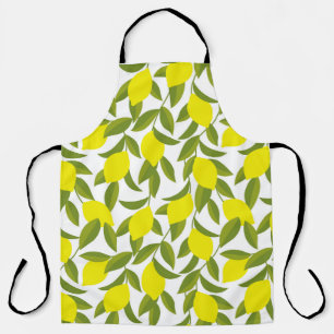 Tablier Citronnier Art : Citrus jaune Motif sans couture
