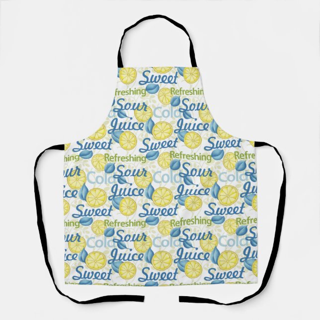 Tablier Citrons Jaunes, Jus, Rafraîchissant, Sucré, Arusté (Recto)