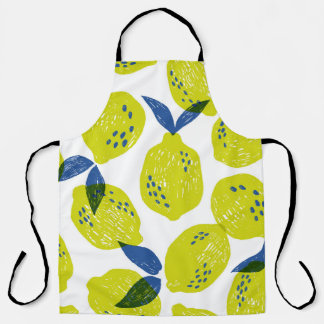 Tablier Citrons juteux : motif vintage sans soudure.