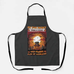 Tablier Citrouille de la nuit d'Halloween Haut-de-forme Ch