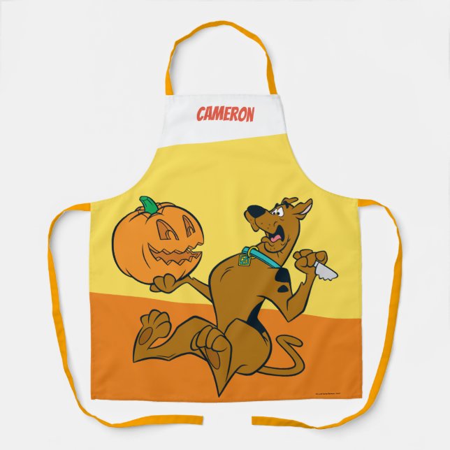 Tablier Citrouille de sculpture Scooby-Doo (Recto)