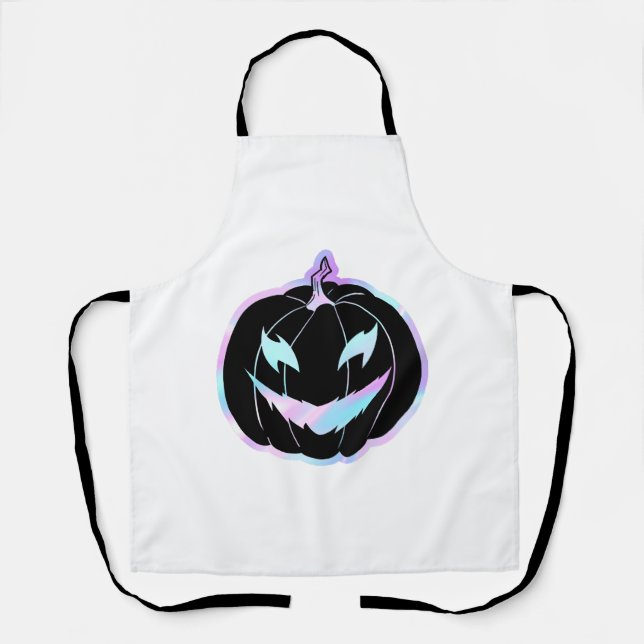 Tablier Citrouille d'Halloween violet, costumes d'Hallowee (Recto)