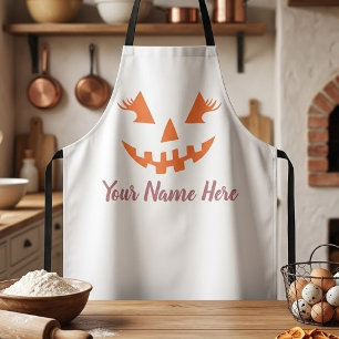 Tablier Citrouille personnalisée Jack O Lantern Halloween