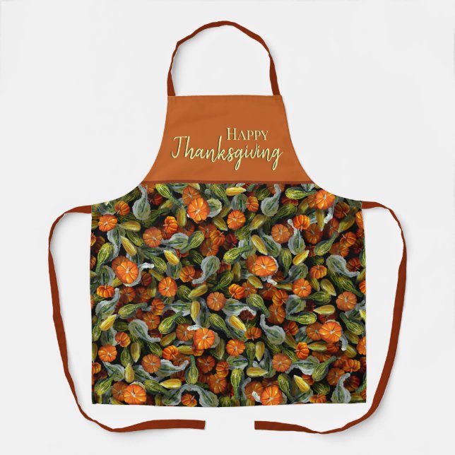 Tablier Citrouille, Squash Autumn Harvest Apron (Recto)