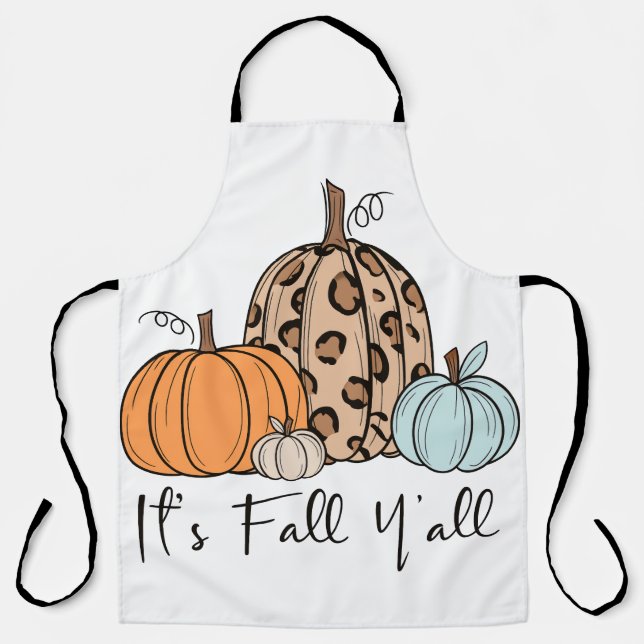 Tablier Citrouille tendance automne | Citation "It’s Fall  (Recto)