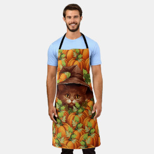 TABLIER CITROUILLES DE THANKSGIVING CHAT MIGNON