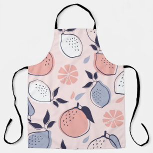 Tablier Citrus Abstrait Motif de citron et d'oranges en Pa