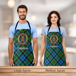 Tablier Clan Colquhoun Crest sur Tartan