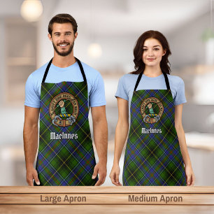 Tablier Clan MacInnes Crest sur Tartan