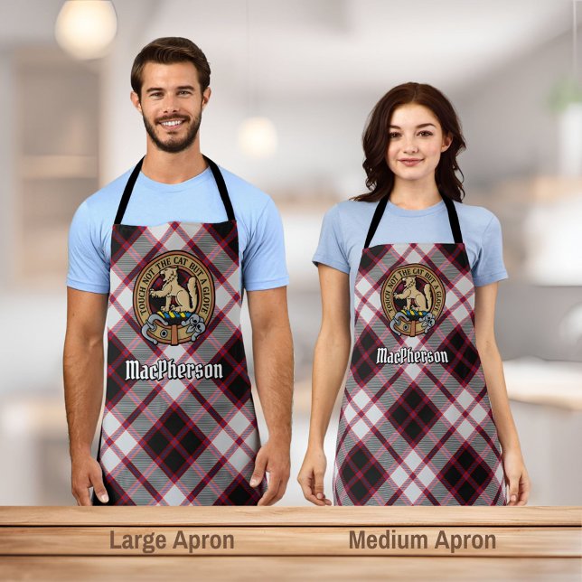 Tablier Clan MacPherson Crest sur la chasse Tartan Apron (Créateur téléchargé)