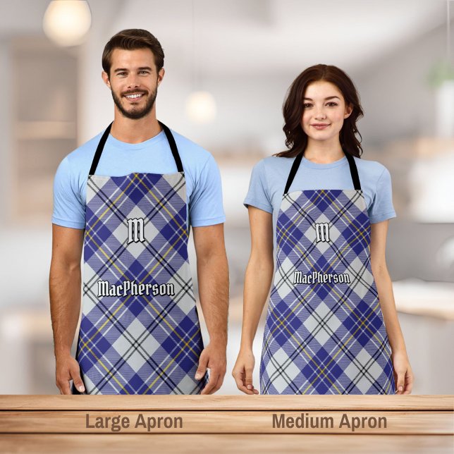 Tablier Clan MacPherson robe bleue Tartan Apron (Créateur téléchargé)