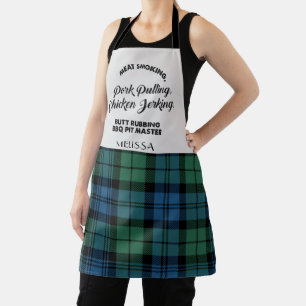 Tablier Clan Plaid Campbell Green Blue Check Tartan