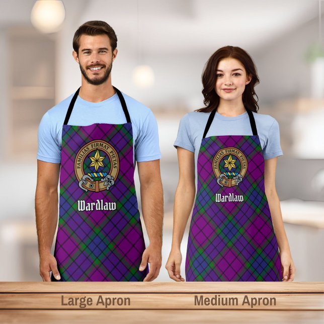 Tablier Clan Wardlaw Crest sur Tartan (Créateur téléchargé)