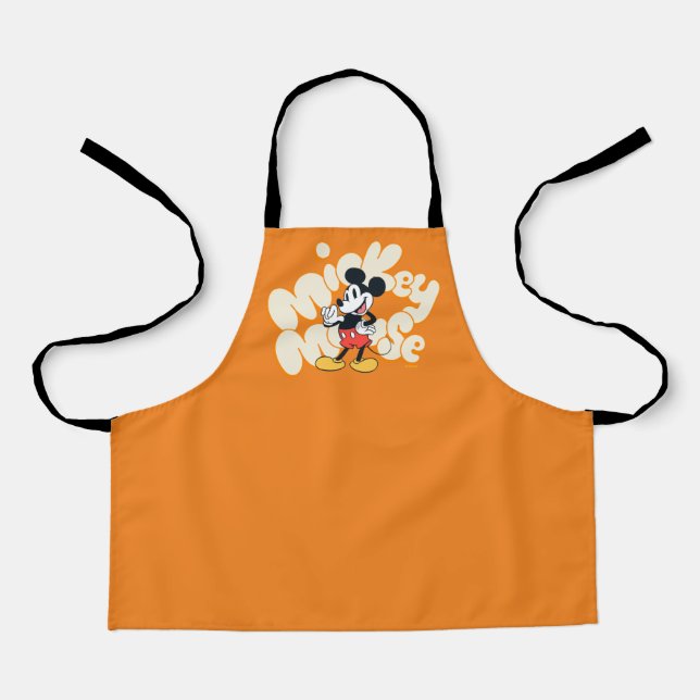 Tablier Classic Mickey Mouse Bubble Letter Name Graphic (Recto)