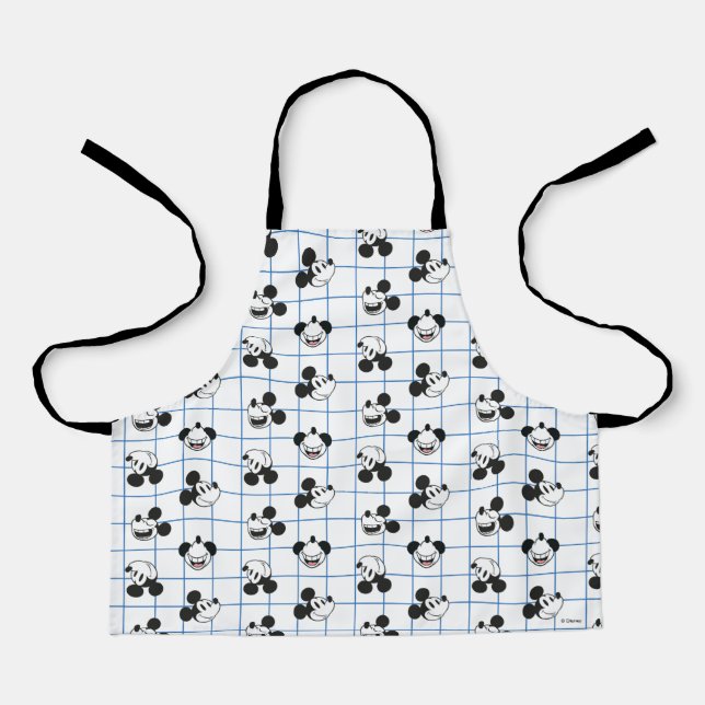 Tablier Classic Smiling Mickey Mouse Grid Pattern (Recto)