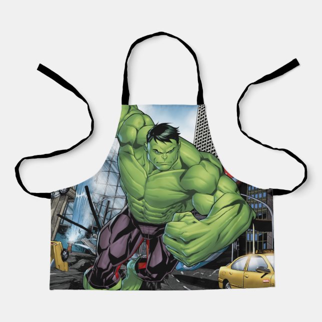 Tablier Classique Avengers | Charge de Hulk (Recto)