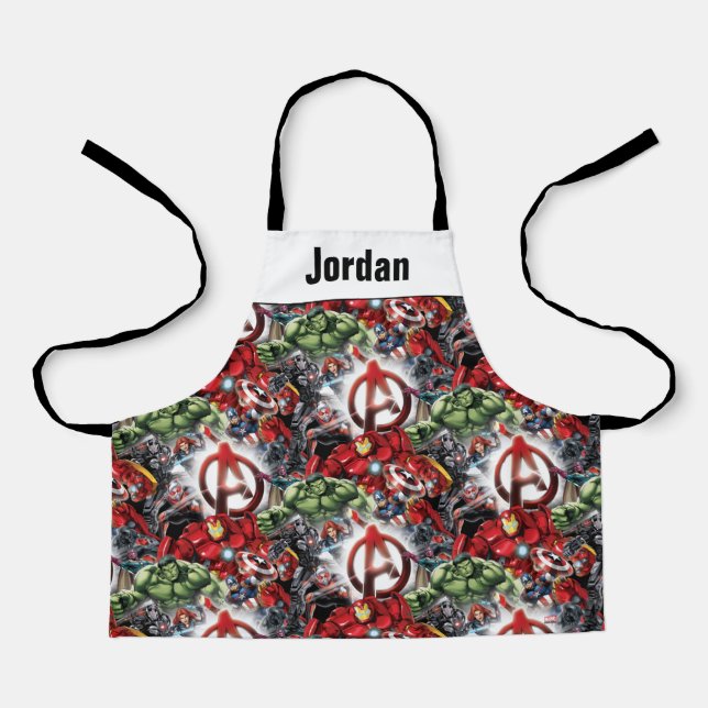 Tablier Classique Avengers | Groupe Avengers Logo Glown (Recto)