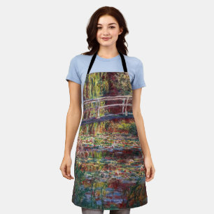 Tablier Claude Monet - Eau Lily étang, Harmonie rose
