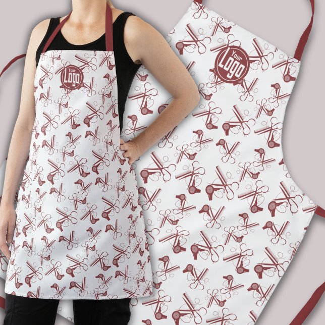 Tablier Clippers Motif de souffleur de peigne Logo Salon d (Clippers Comb Blower Pattern Logo Hair Salon Apron)