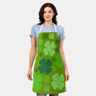 Tablier Clovers verts, Lucky Clovers, Saint Patrick's Day