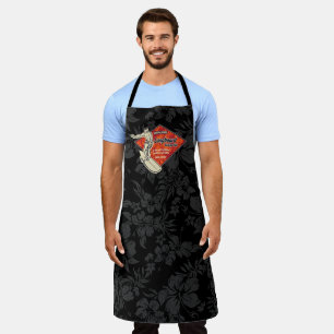 Tablier Club Surfing Diamond Hawaiian Print