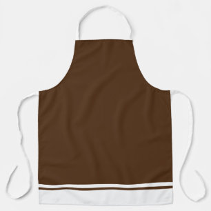 Tablier Coca foncé élégant Brown Hem blanc rayures de cour