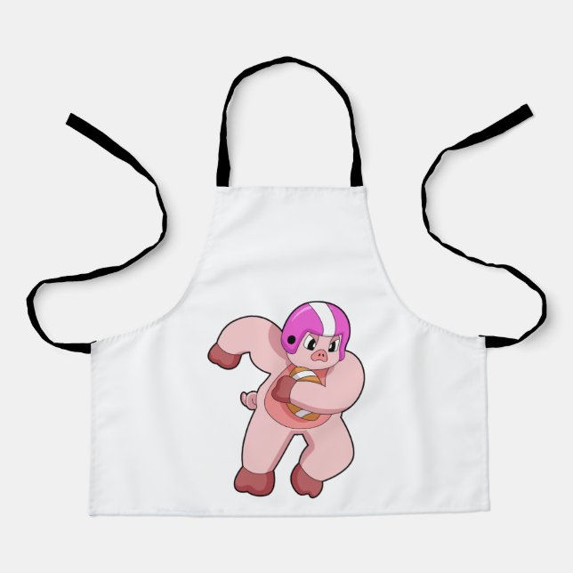 Tablier Cochon de football (Recto)