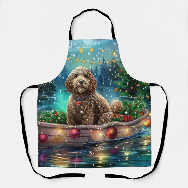 Tablier Cockapoo Christmas Festive Voyage (Recto)