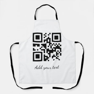Tablier code QR personnalisé simple ajouter votre nom tex