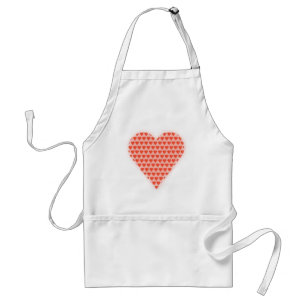 Tablier Coeur à motif de coeur rouge