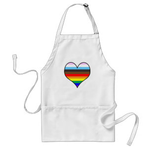 Tablier Coeur arc-en-ciel