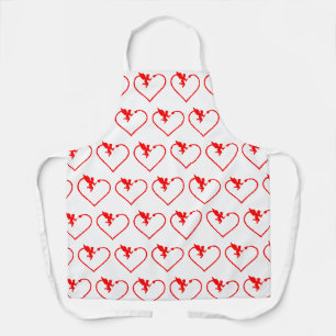 Tablier Coeur avec un cadeau cupide pour vous