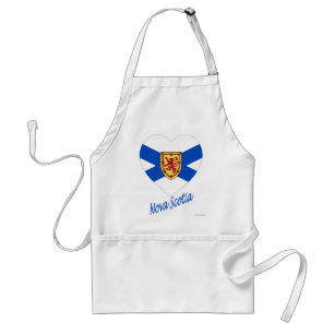 Tablier Coeur de drapeau de la Nouvelle-Écosse avec le nom