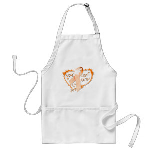 Tablier Coeur de foi d'amour d'espoir (orange)