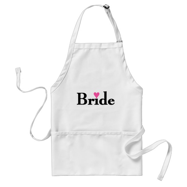 Tablier Coeur de jeune mariée (Devant)
