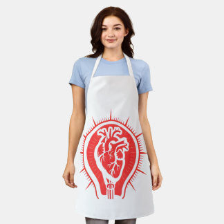 Tablier Cœur de la Cuisine - Ampoule en forme de cœur anat