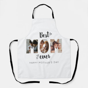 Tablier Coeur mignon Meilleure maman Ever 3 Photo Collage