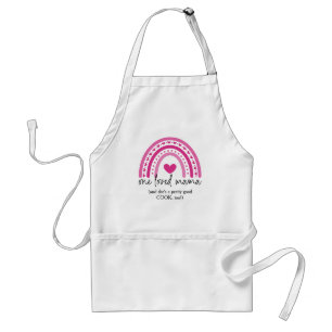 Tablier Coeur rose Arc-en-ciel Une maman aimée